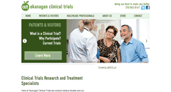 Desktop Screenshot of okanaganclinicaltrials.com